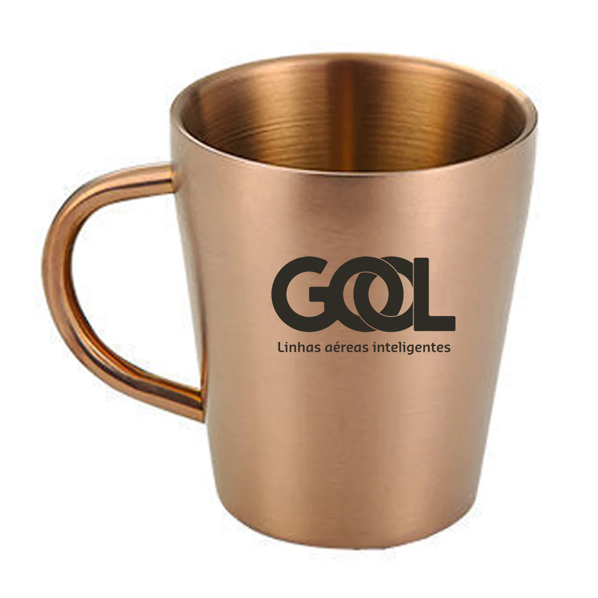 Gol Linhas Aéreas Inteligentes Designed Stainless Steel Coffee Mugs - Image 4
