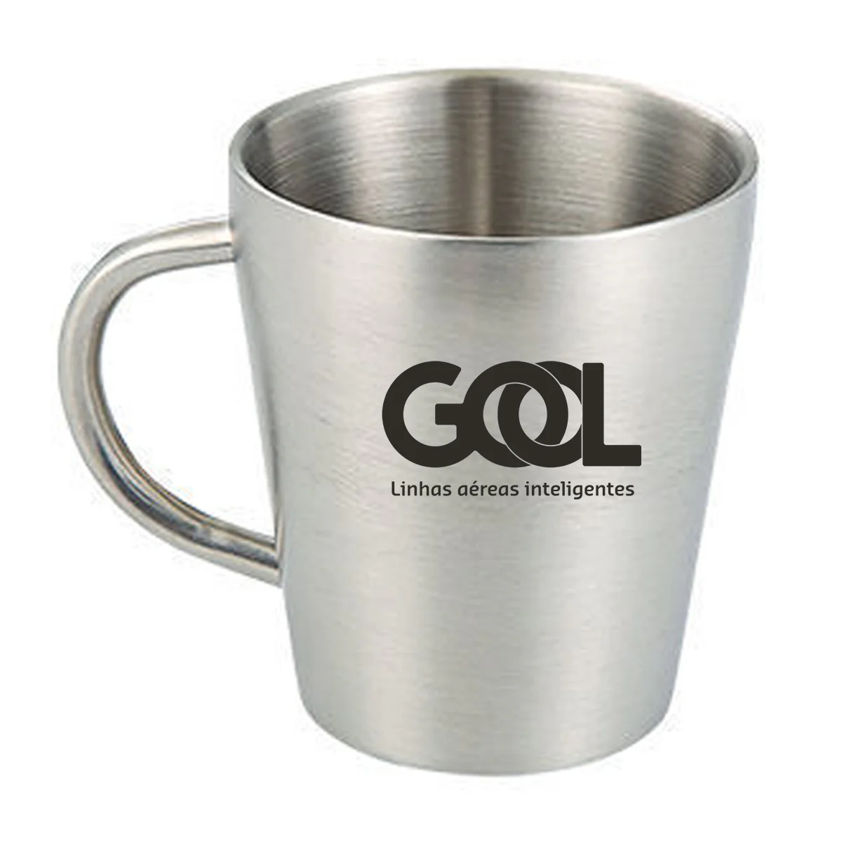 Gol Linhas Aéreas Inteligentes Designed Stainless Steel Coffee Mugs - Image 6