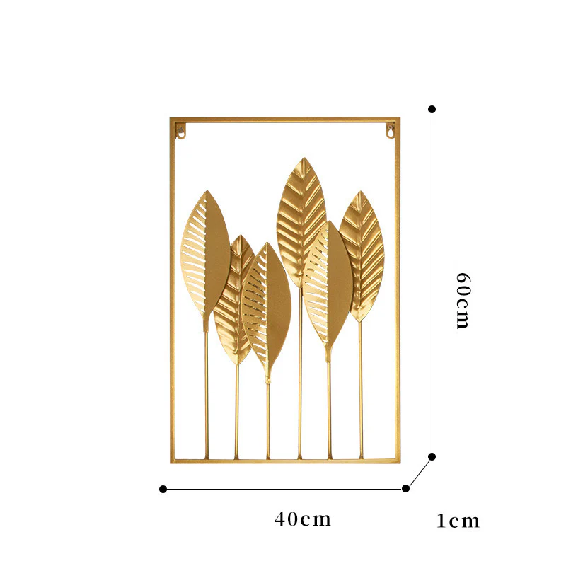Golden luxuriant leaves Wall Decoration/Hanging: For Living Room - Image 3