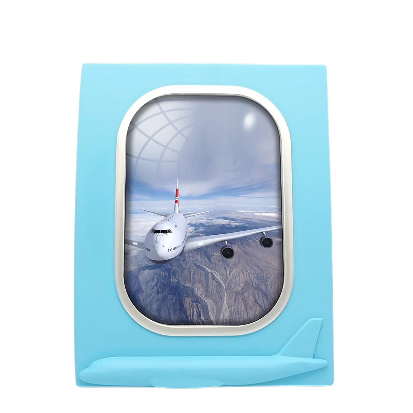 Graphical Boeing 747 Designed Airplane Window Photo Frame