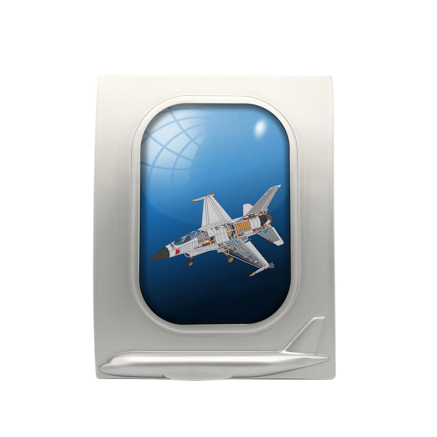 Graphical Fighting Falcon F16 Designed Airplane Window Photo Frame - Image 2