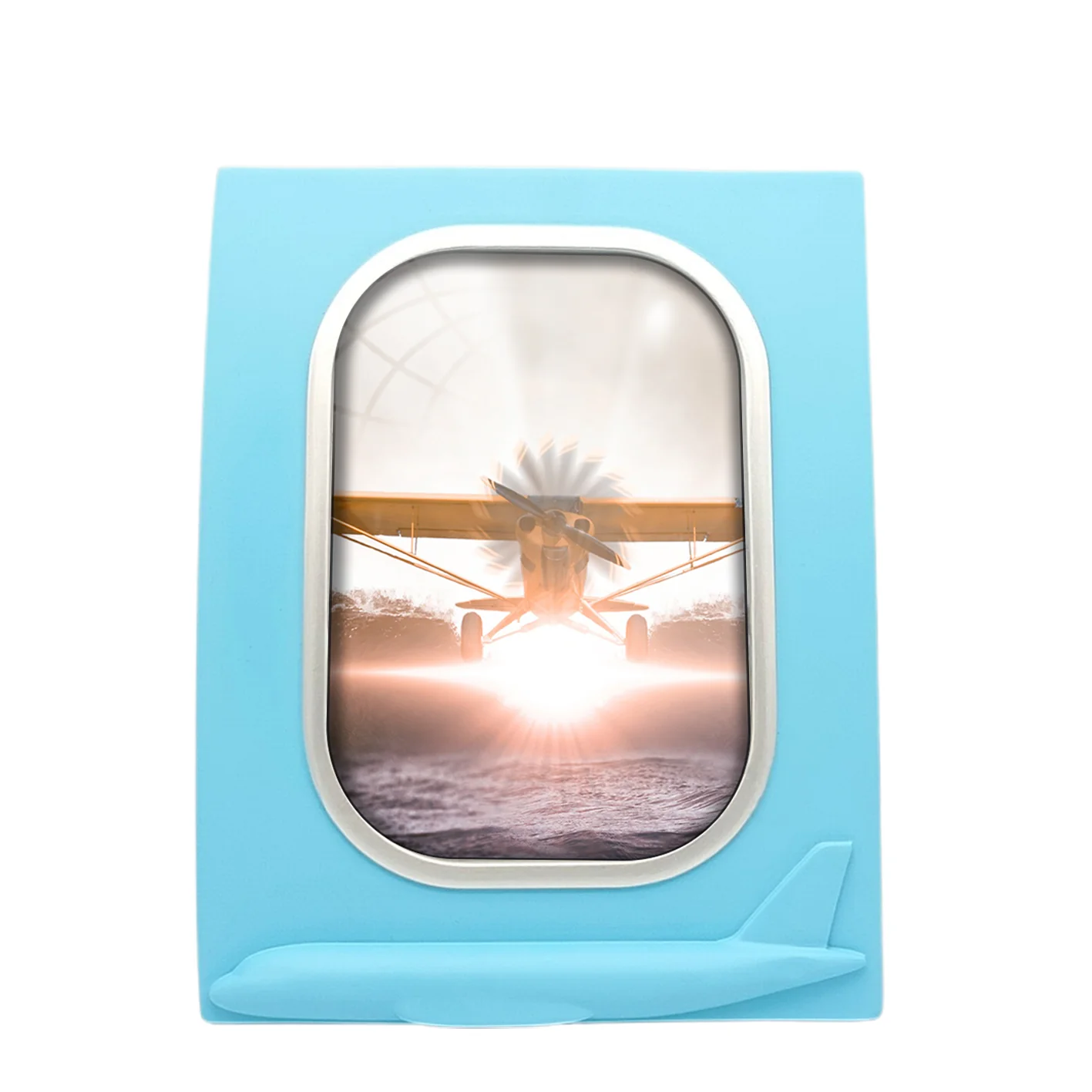 Graphical Propeller Designed Airplane Window Photo Frame