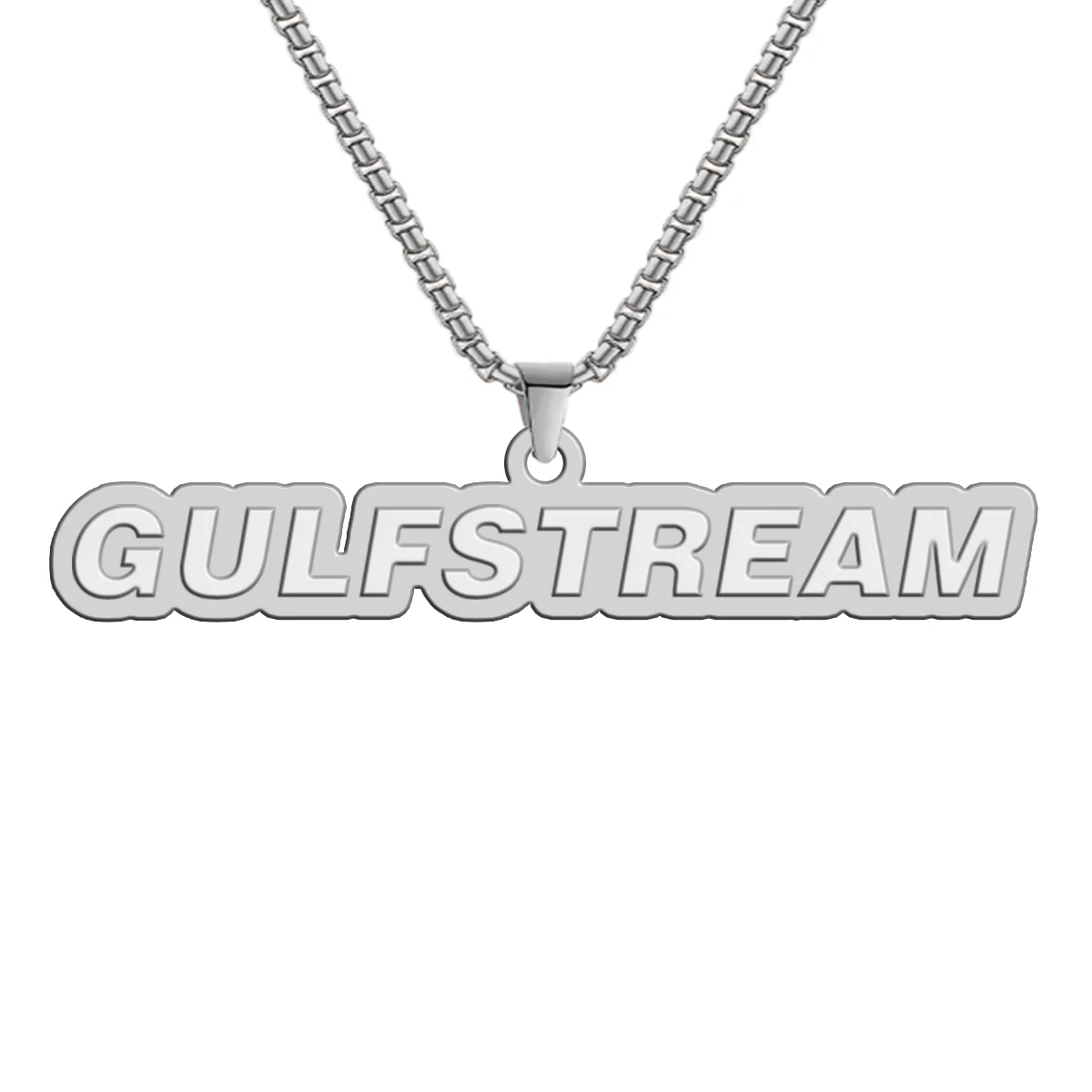 Gulfstream & Text Designed Hollow Necklac - Image 2