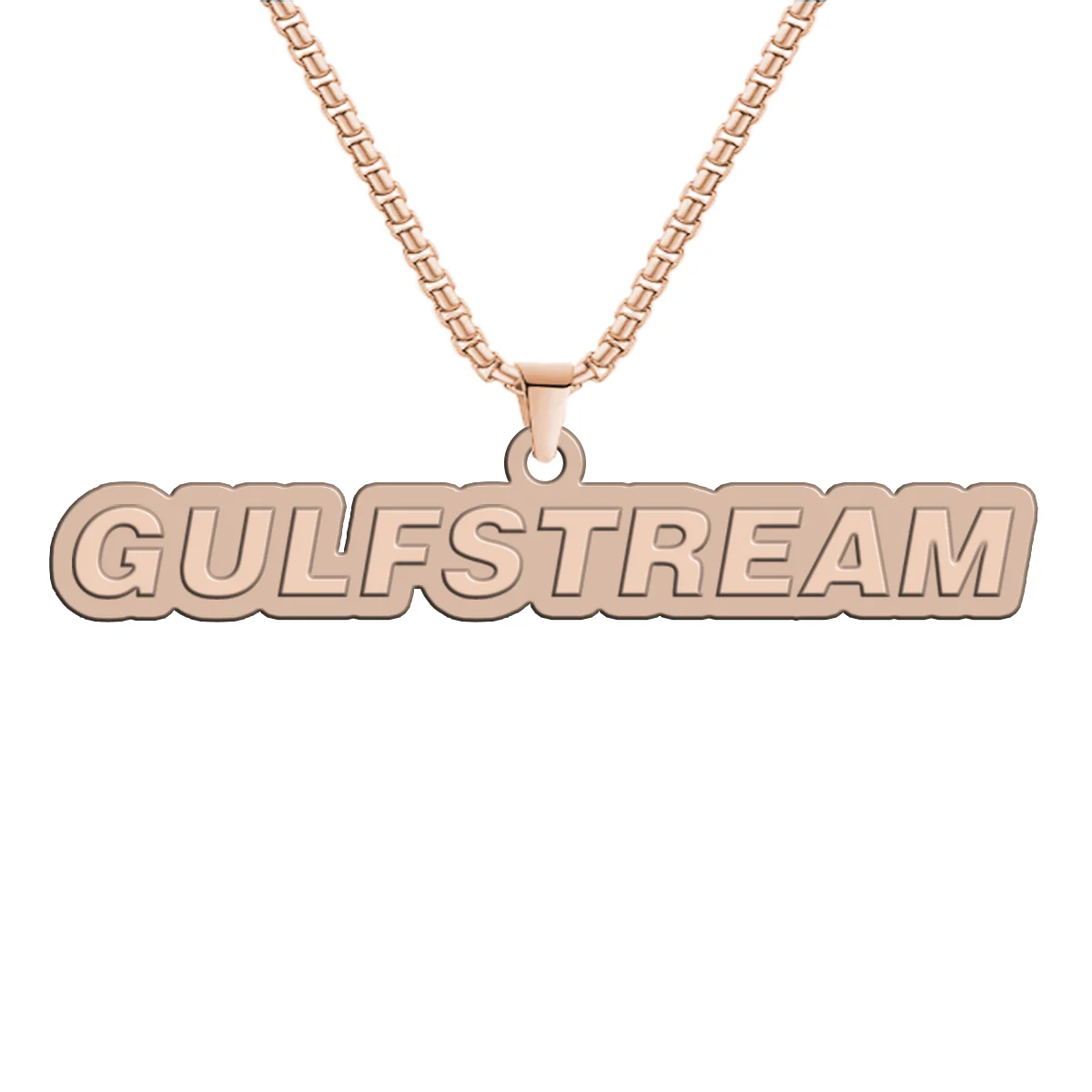 Gulfstream & Text Designed Hollow Necklac - Image 3