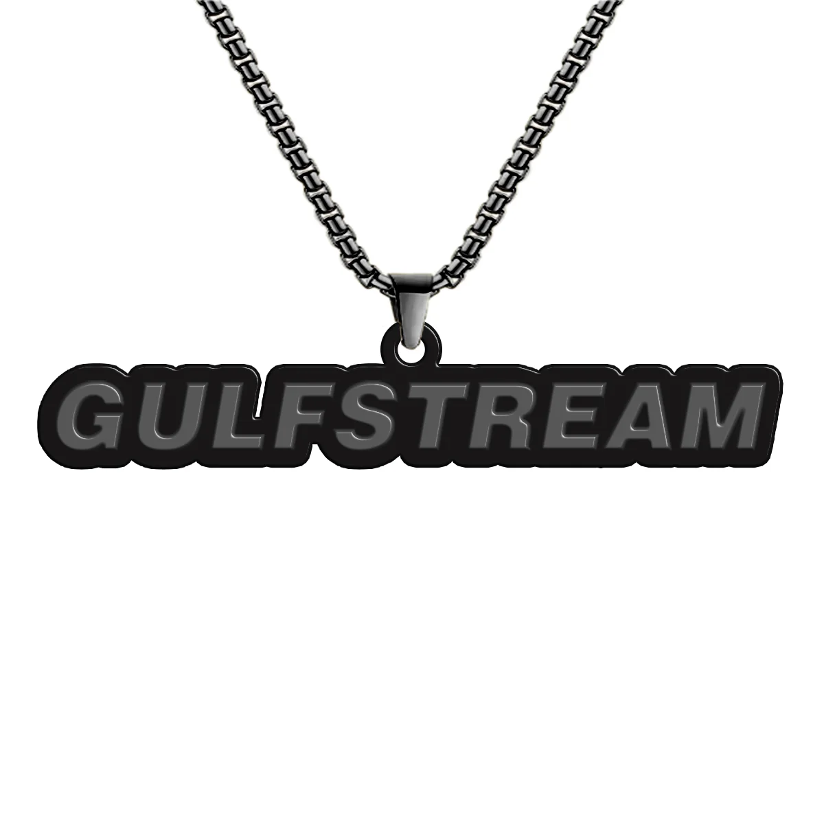 Gulfstream & Text Designed Hollow Necklac - Image 4
