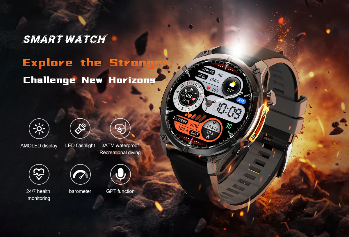 HD300 Sports Smart Watch: 1.43" HD AMOLED, GPS Tracking, Bluetooth Call, 5ATM Waterproof - Image 10