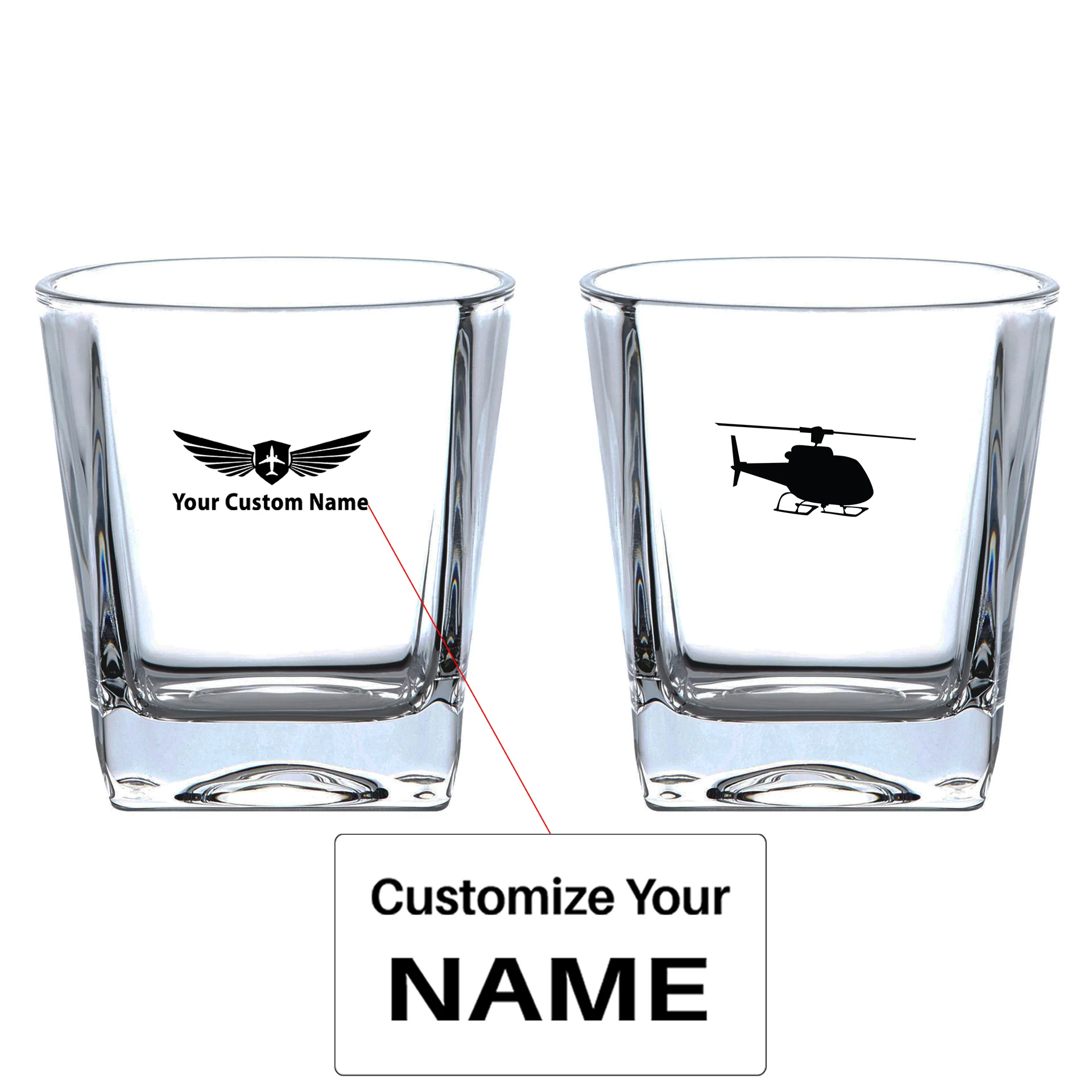 Helicopter Designed Whiskey Glass