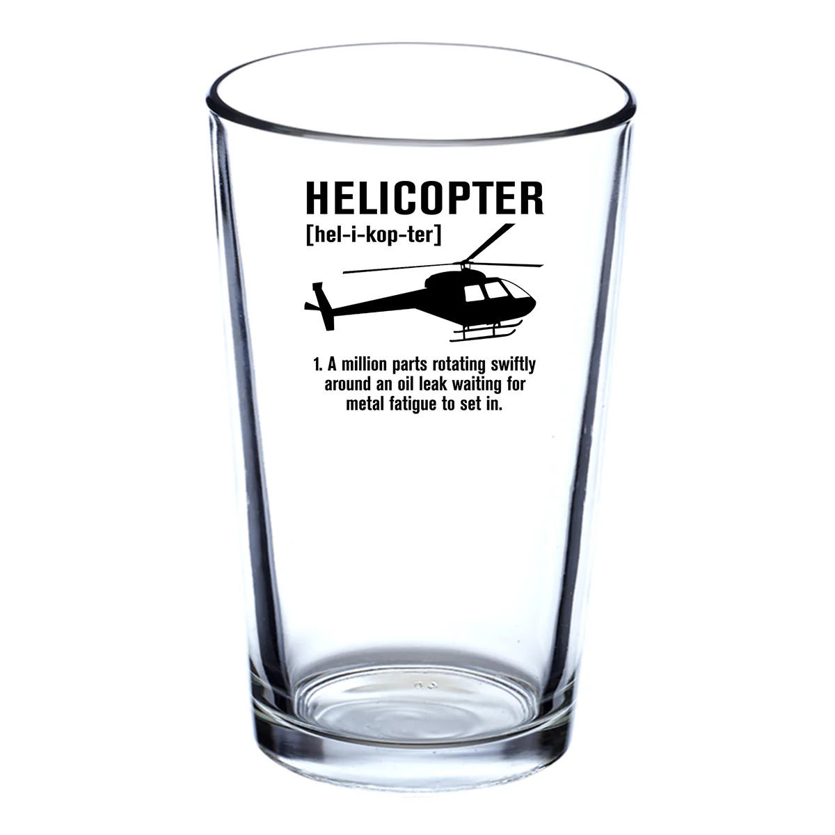 Helicopter [Noun] Designed Beer & Water Glasses - Image 2