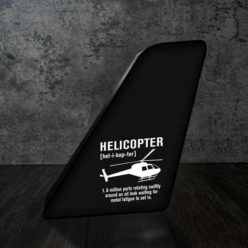 Helicopter [Noun] Designed Led Aircraft Tail & 3D Lamp