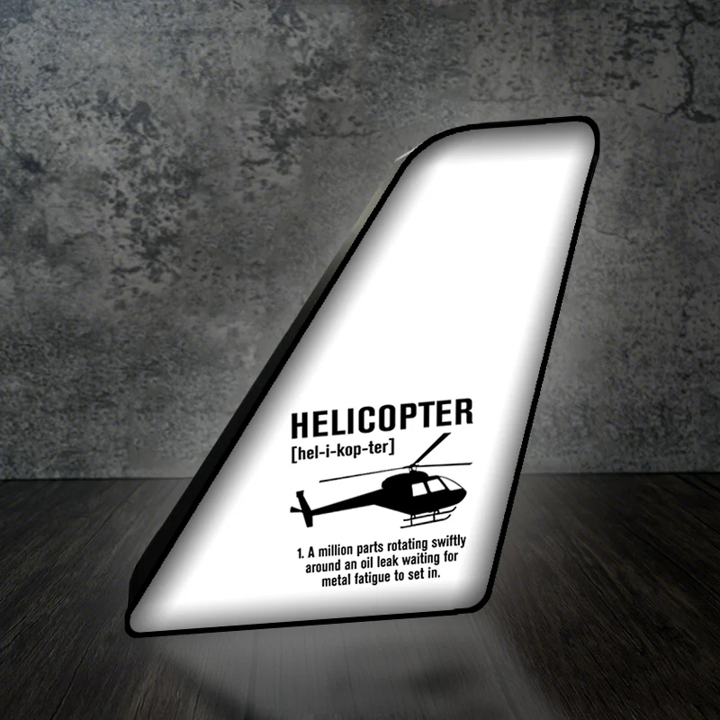 Helicopter [Noun] Designed Led Aircraft Tail & 3D Lamp - Image 2
