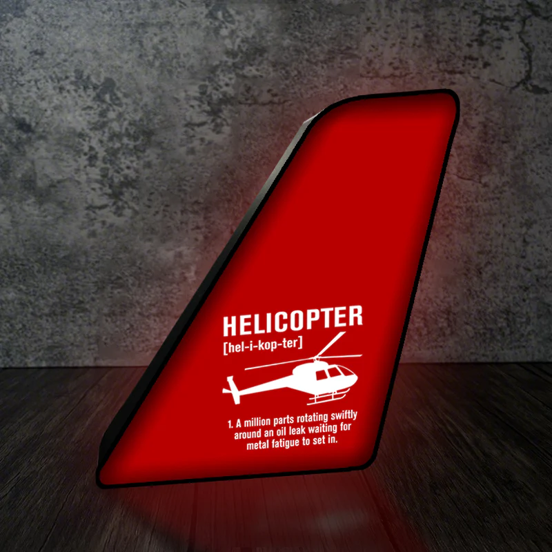 Helicopter [Noun] Designed Led Aircraft Tail & 3D Lamp - Image 4