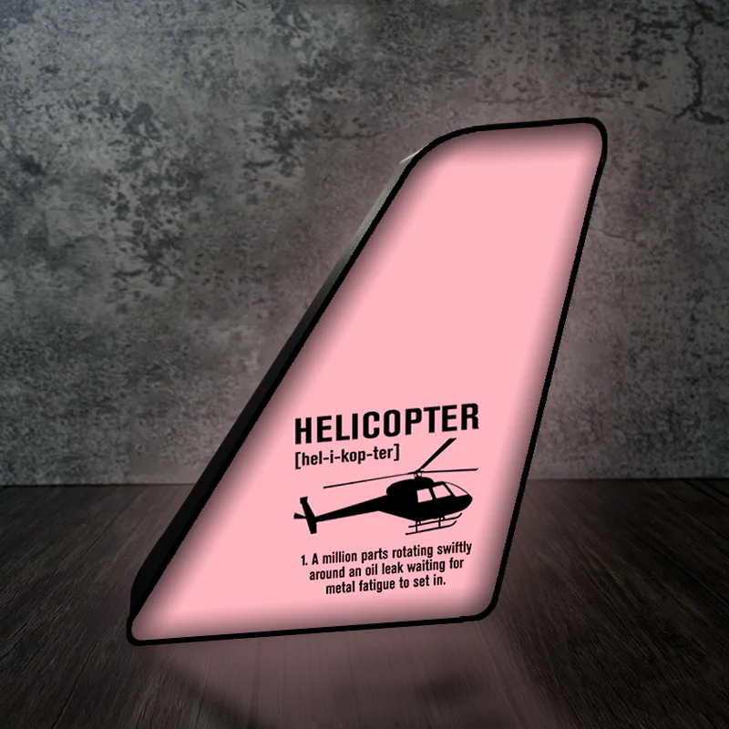 Helicopter [Noun] Designed Led Aircraft Tail & 3D Lamp - Image 5