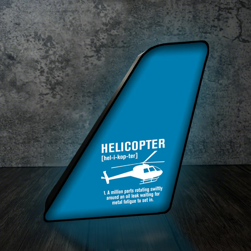 Helicopter [Noun] Designed Led Aircraft Tail & 3D Lamp - Image 6