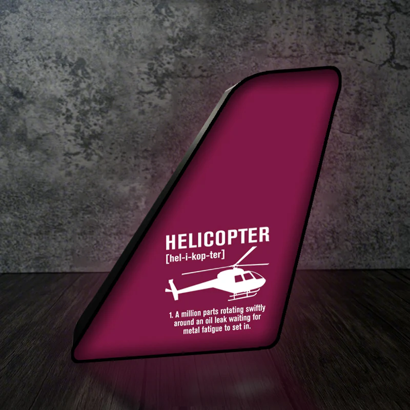 Helicopter [Noun] Designed Led Aircraft Tail & 3D Lamp - Image 9