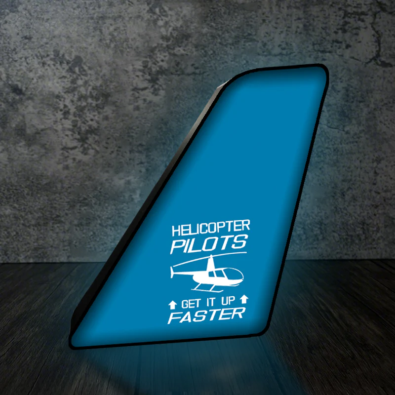 Helicopter Pilots Get It Up Faster Designed Led Aircraft Tail & 3D Lamp - Image 6