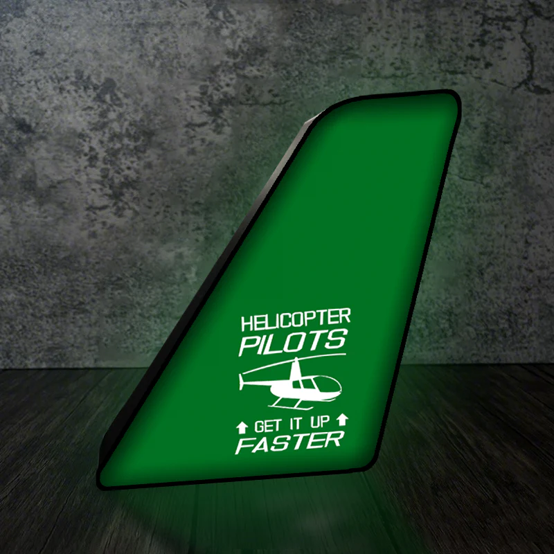 Helicopter Pilots Get It Up Faster Designed Led Aircraft Tail & 3D Lamp - Image 7