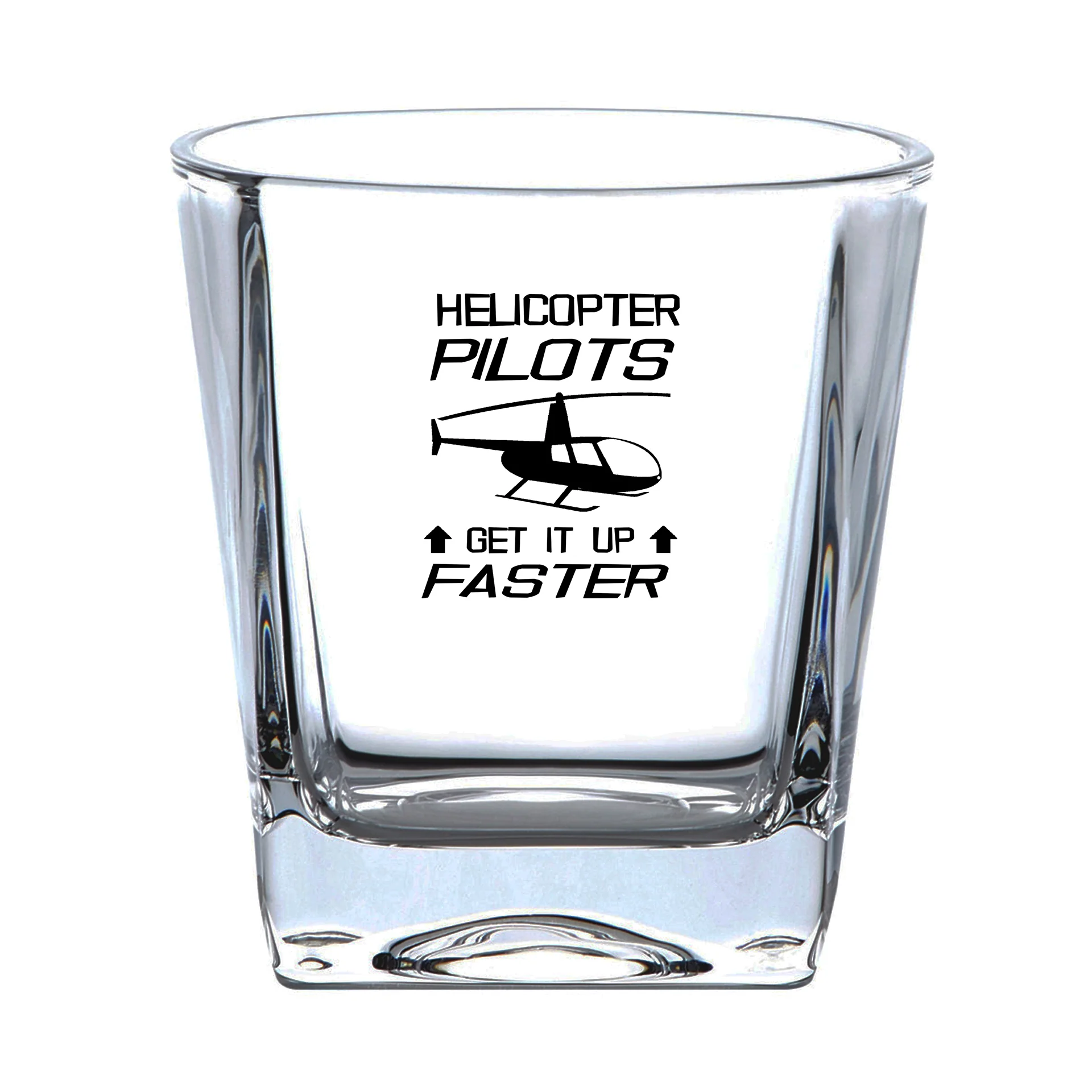 Helicopter Pilots Get It Up Faster Designed Whiskey Glass - Image 2