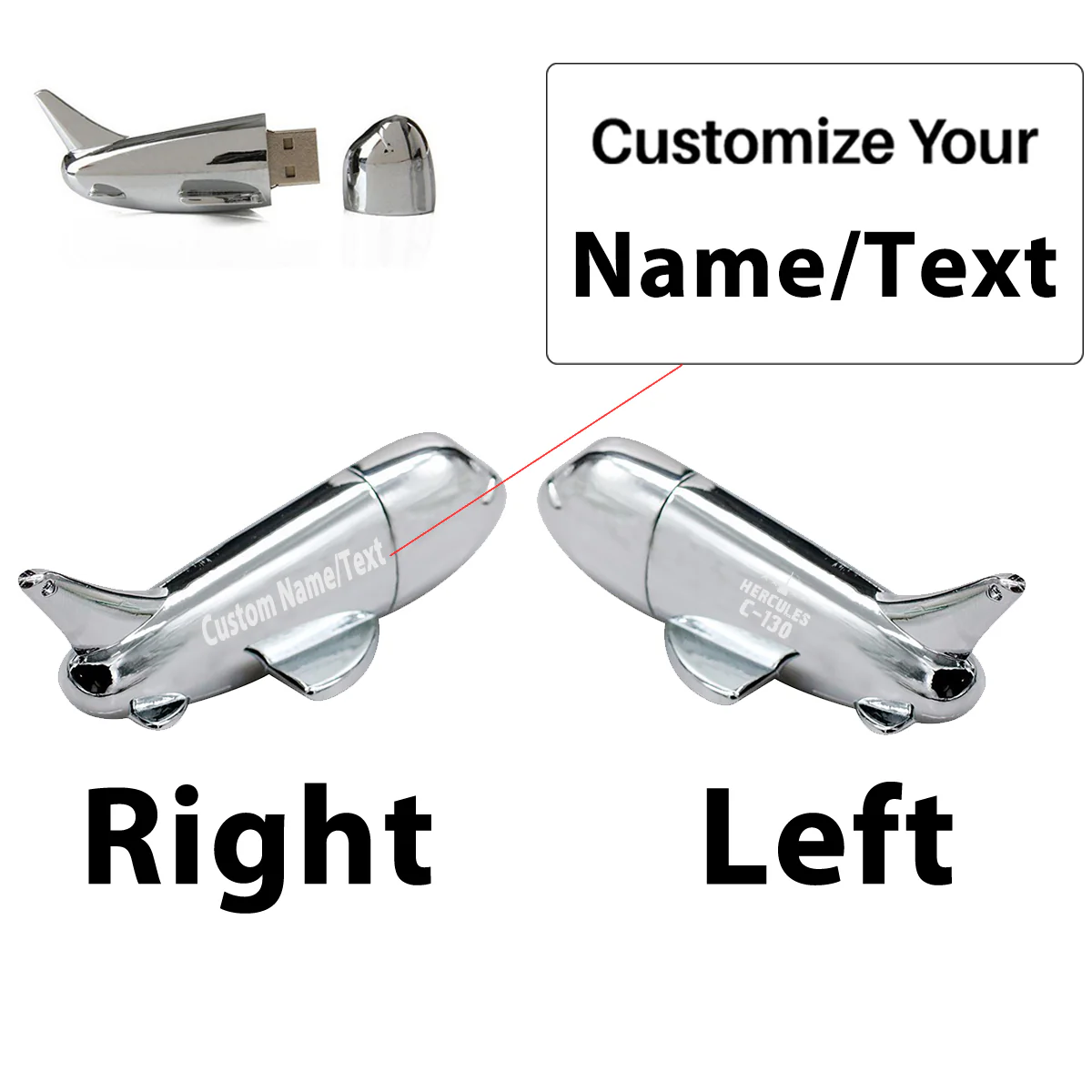 Hercules C-130 & Plane Designed Airplane Shape USB Drives - Image 3