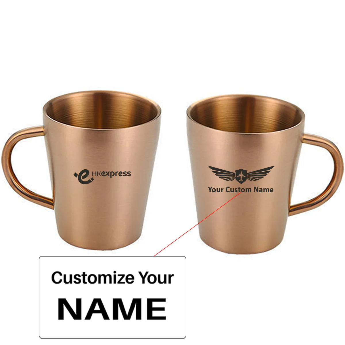 HK Express Airlines Designed Stainless Steel Coffee Mugs - Image 3