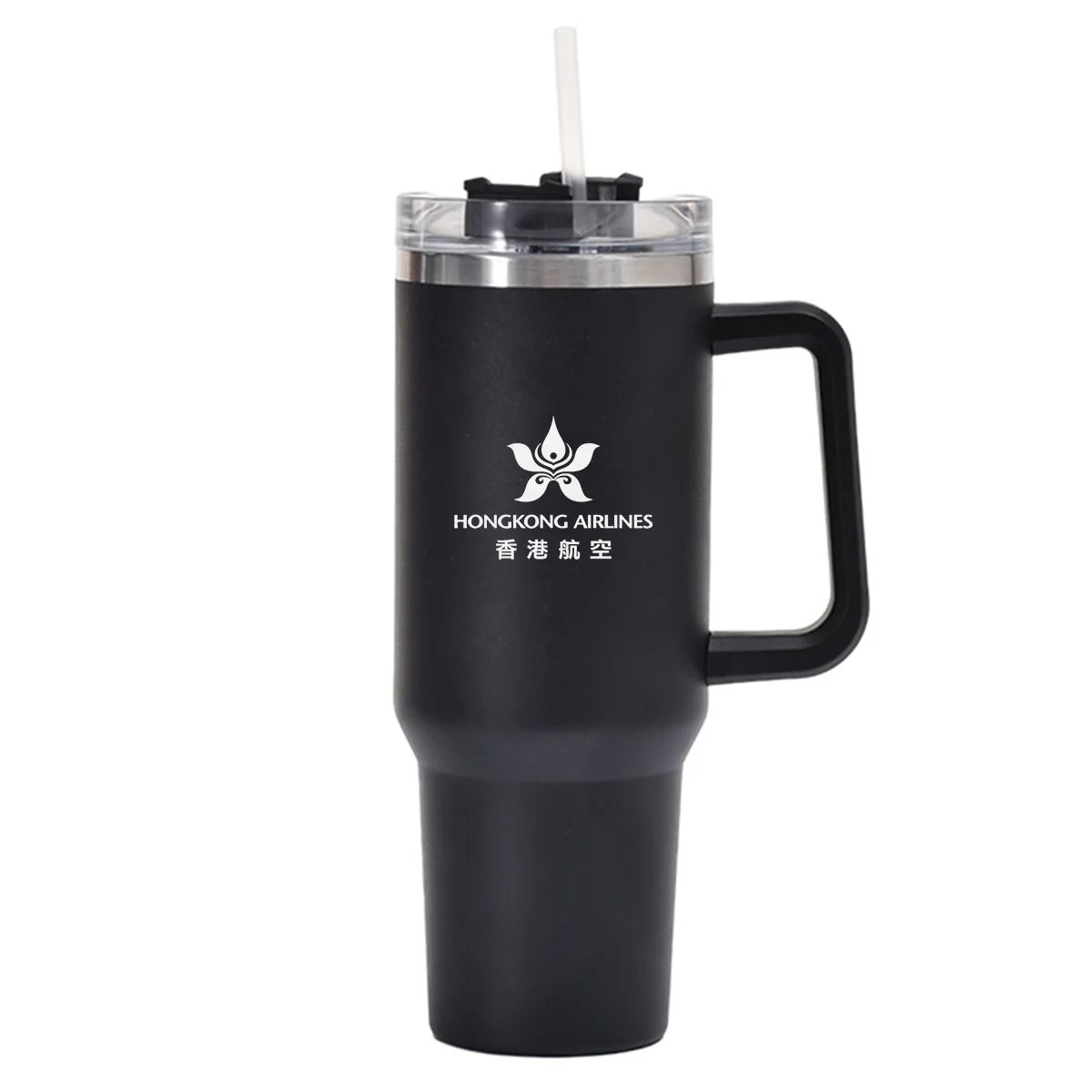 Hong Kong Airlines Designed 40oz Stainless Steel Car Mug With Holder
