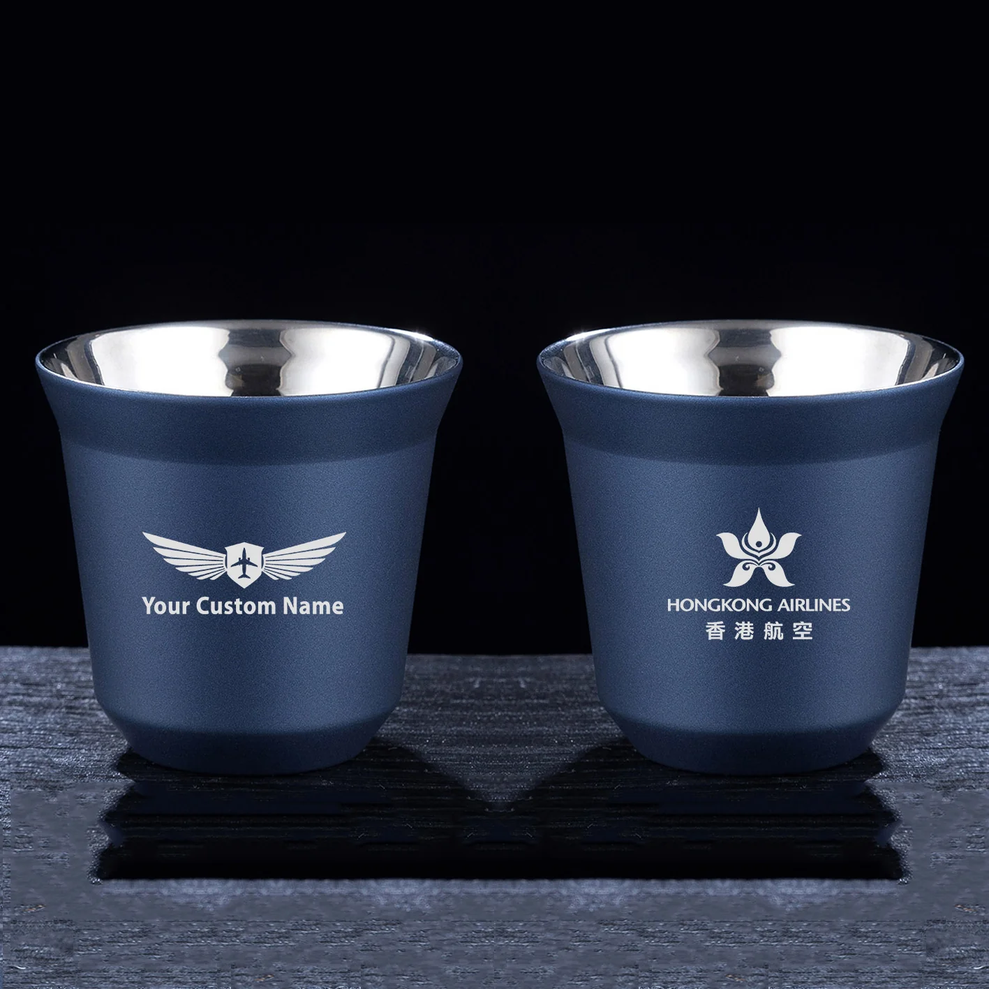 Hong Kong Airlines Designed Double Wall Stainless Steel Coffee Mugs - Image 3