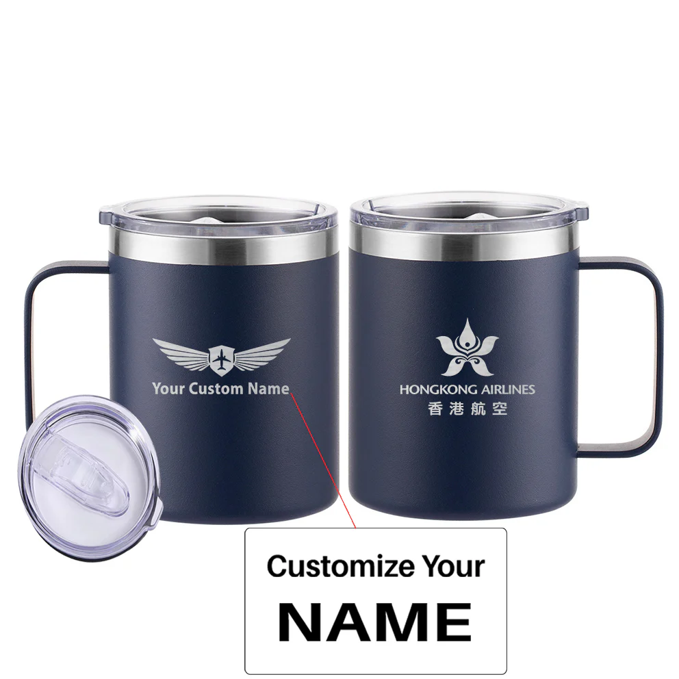 Hong Kong Airlines Designed Stainless Steel Laser Engraved Mugs - Image 3