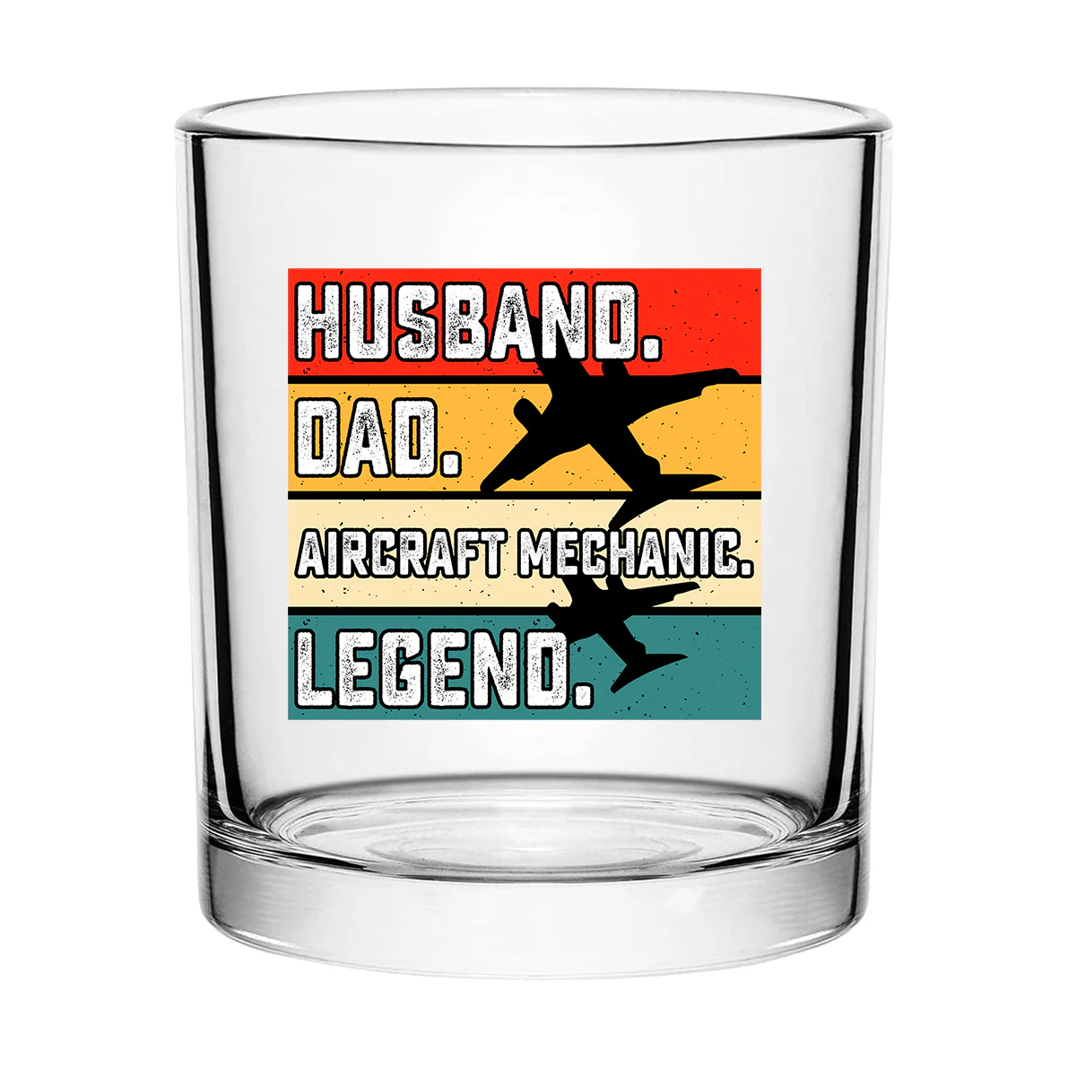 Husband & Dad & Aircraft Mechanic & Legend Designed Special Whiskey Glasses - Image 2