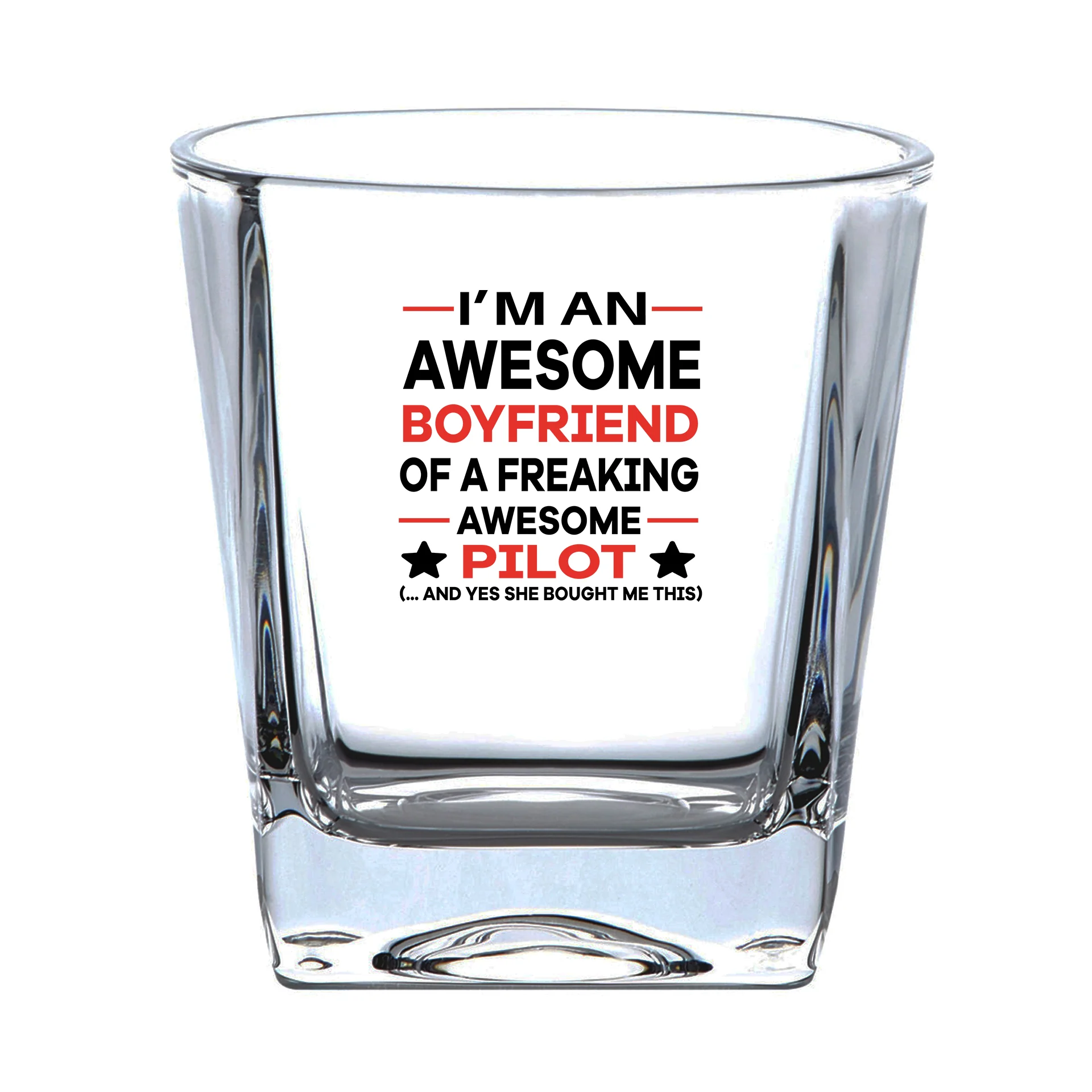 I am an Awesome Boyfriend Designed Whiskey Glass - Image 2