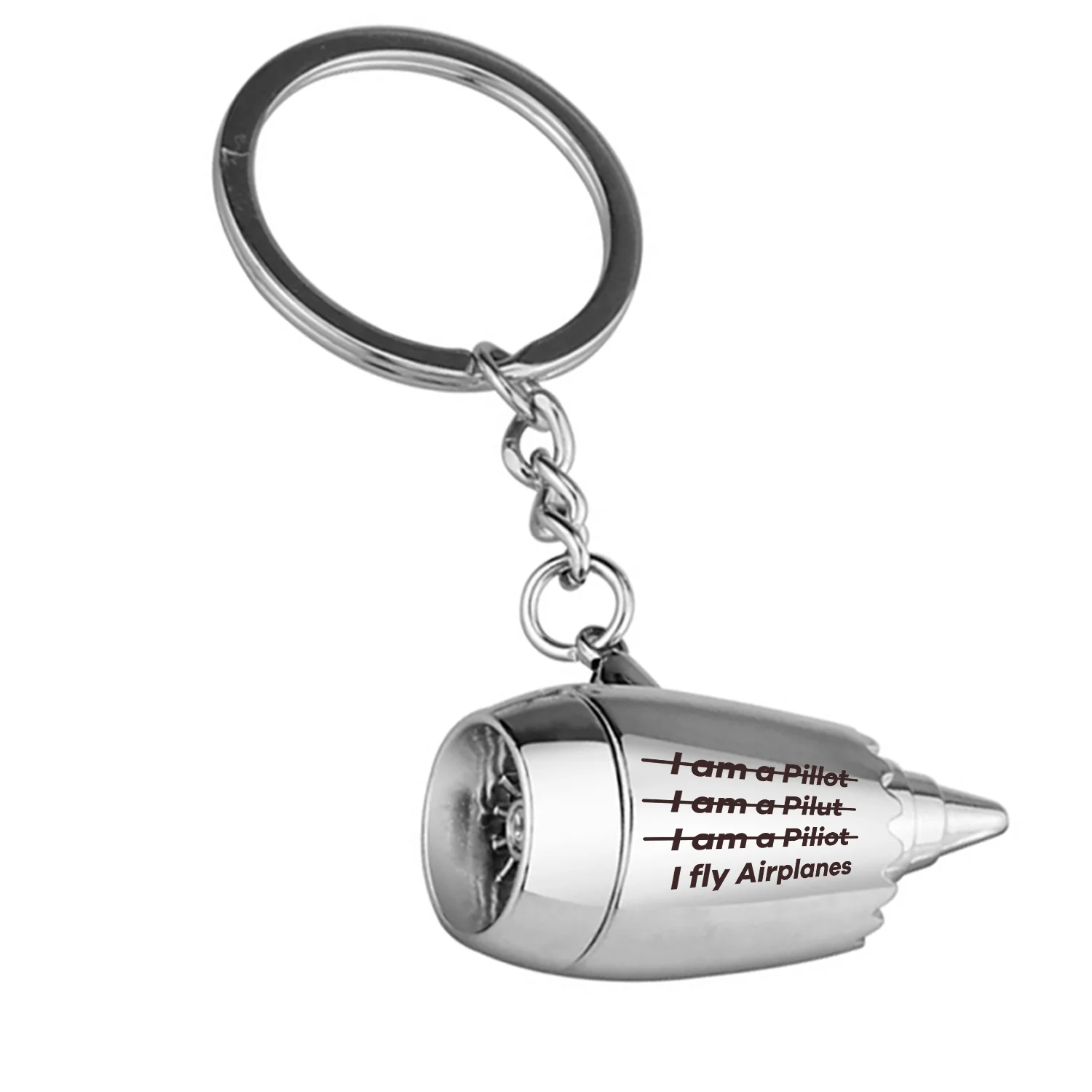 I Fly Airplanes Jet Engine Turbine Key Chains - Image 2