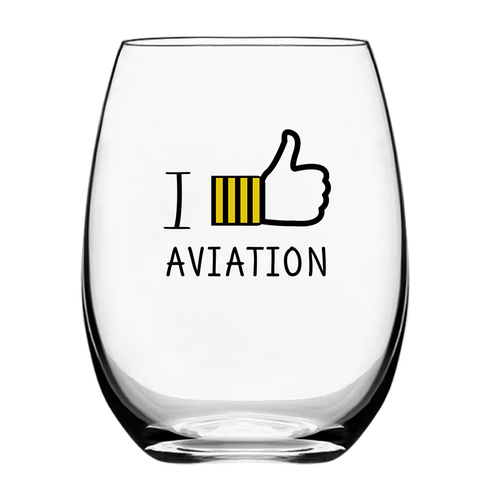 I Like Aviation Designed Water & Drink Glasses - Image 2