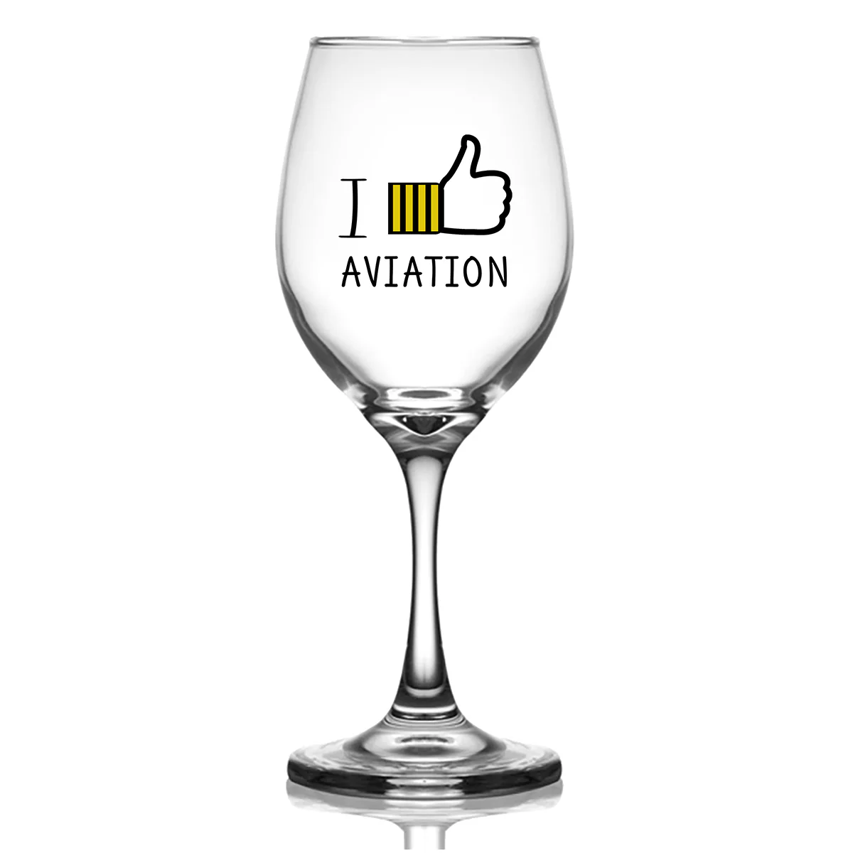 I Like Aviation Designed Wine Glasses - Image 2