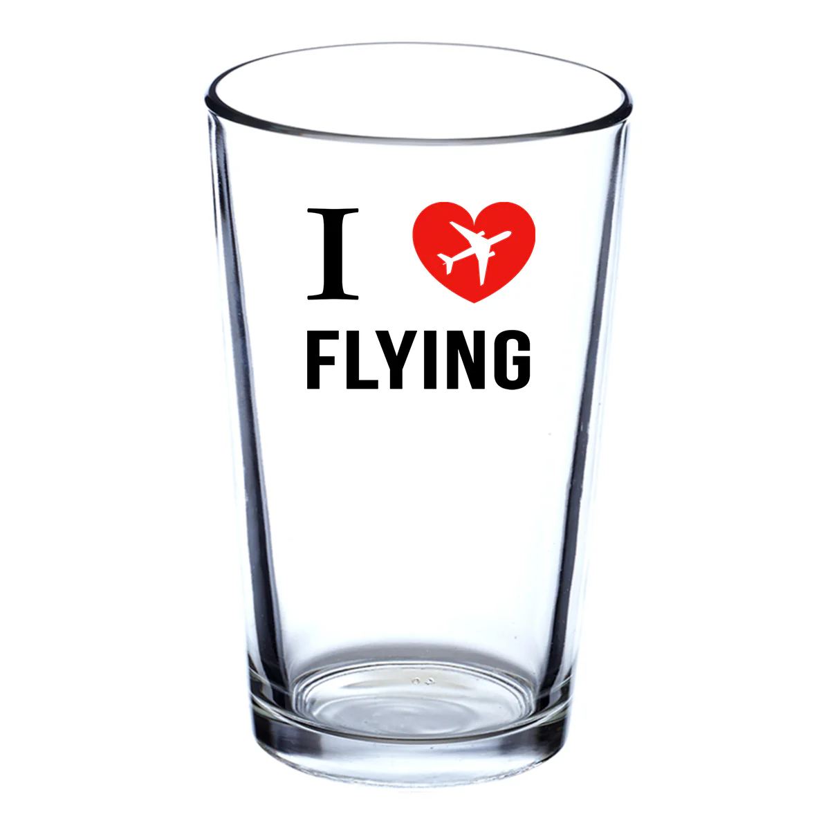 I Love Flying Designed Beer & Water Glasses - Image 2