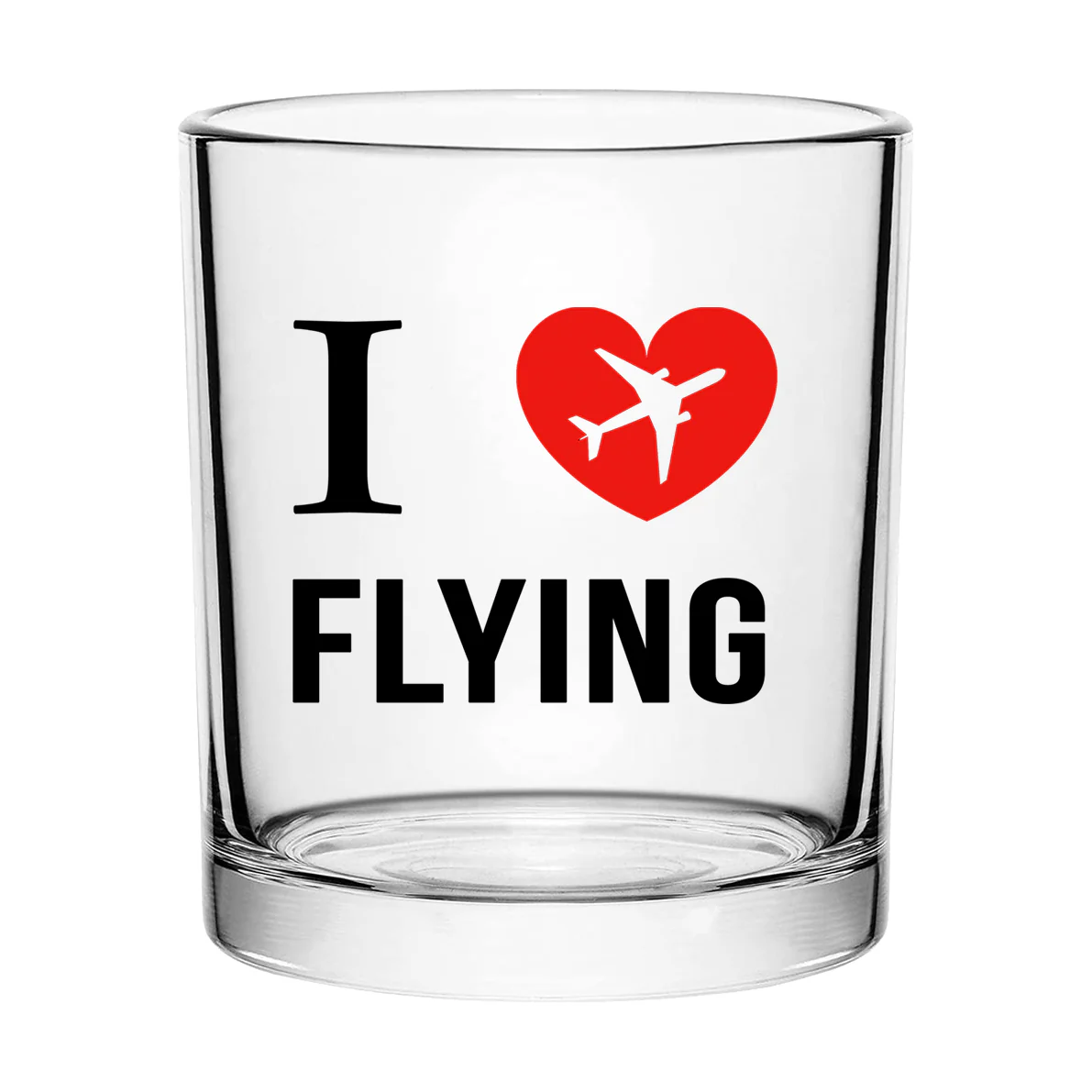 I Love Flying Designed Special Whiskey Glasses - Image 2