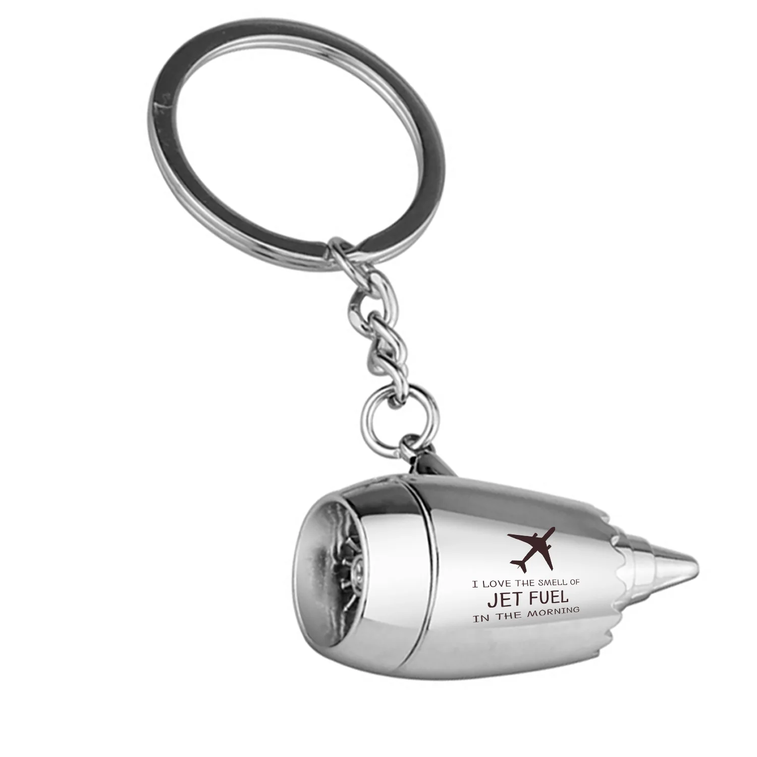 I Love The Smell Of Jet Fuel In The Morning Jet Engine Turbine Key Chains - Image 2