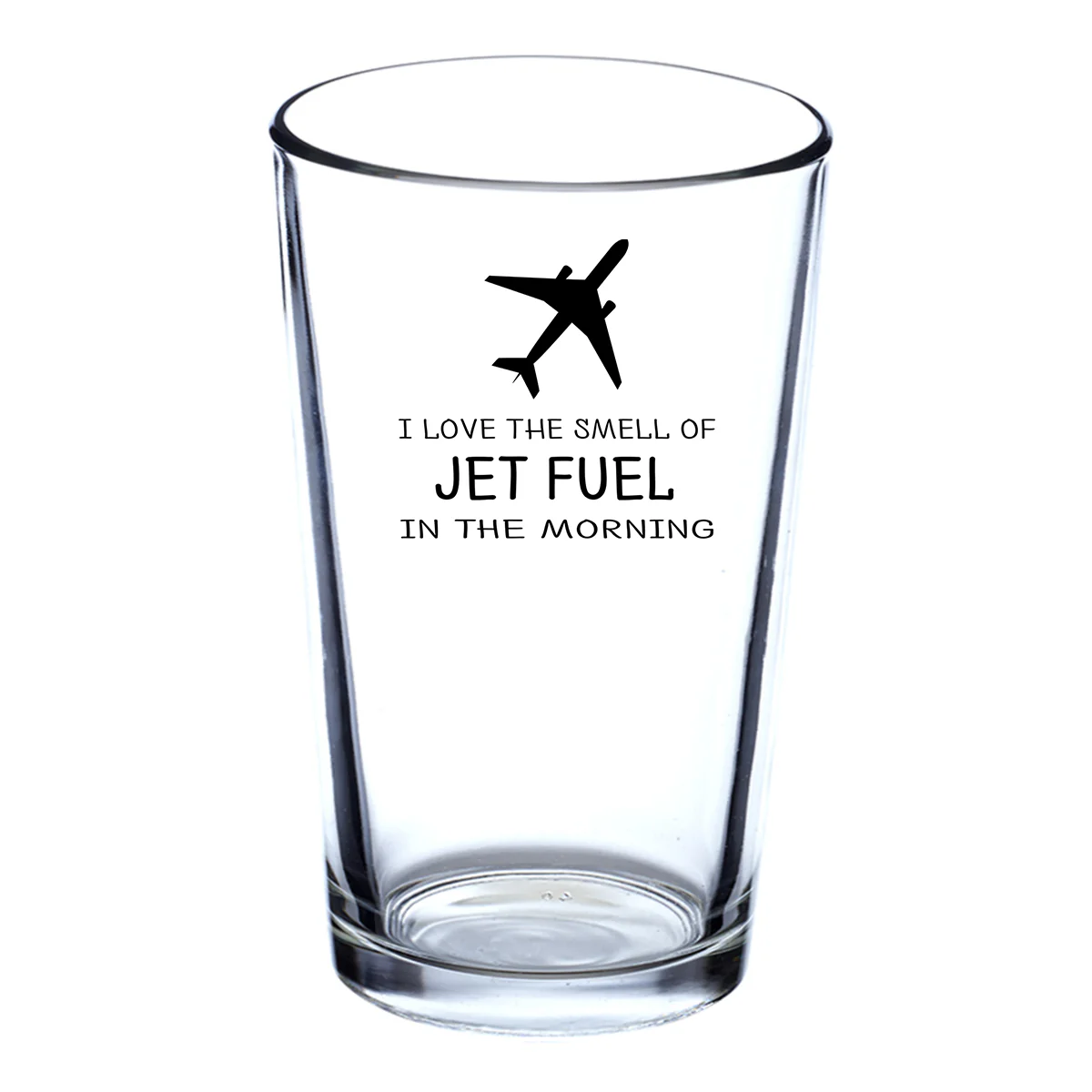 I Love The Smell Of Jet Fuel In The Morning Designed Beer & Water Glasses - Image 2