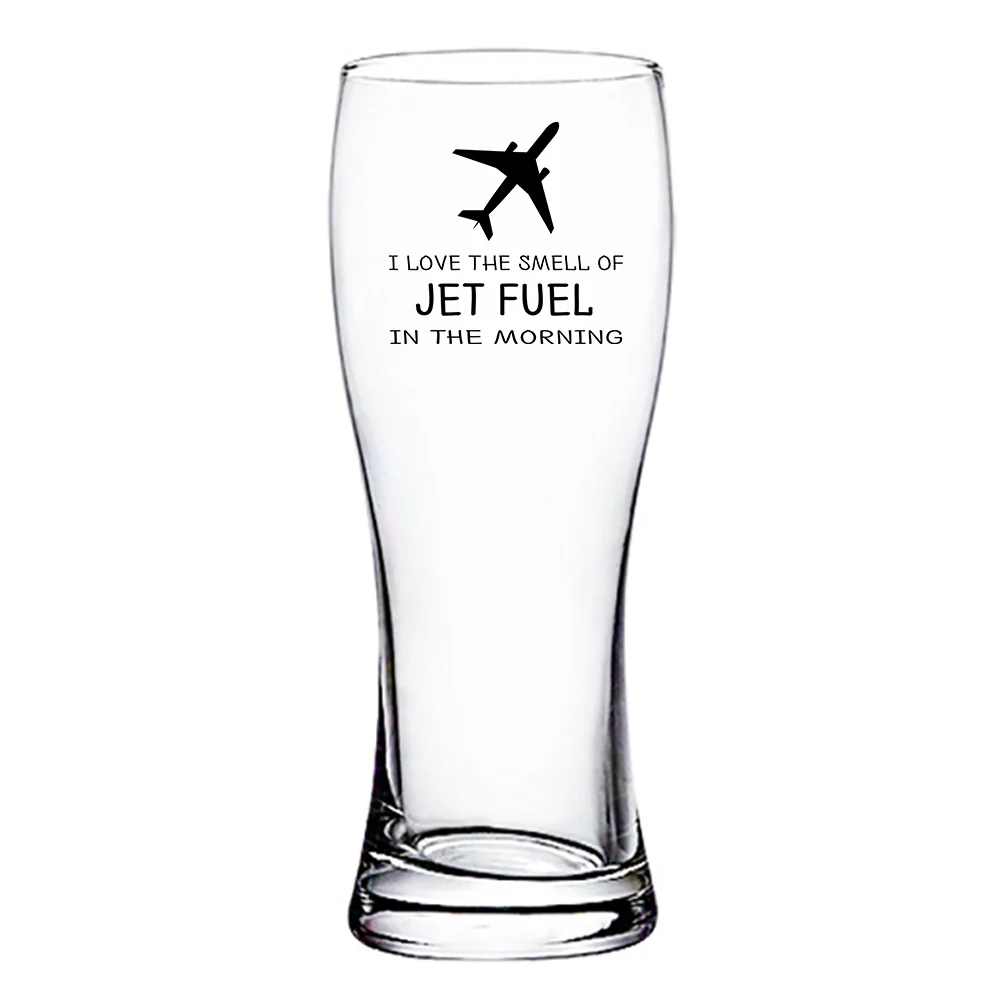 I Love The Smell Of Jet Fuel In The Morning Designed Pilsner Beer Glasses - Image 2