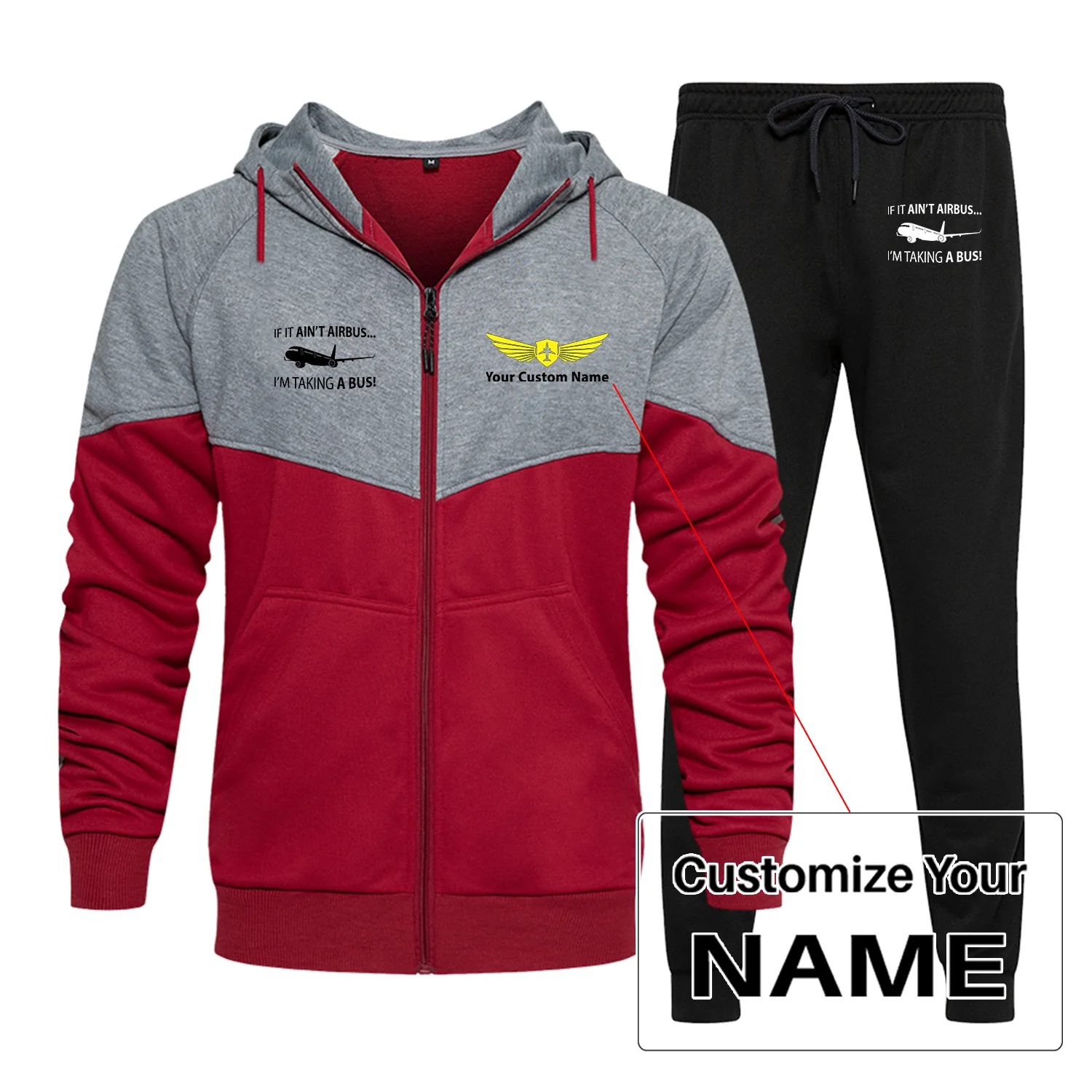 If It Ain't Airbus I'm Taking A Bus Designed Colourful Z. Hoodies & Sweatpants - Image 5