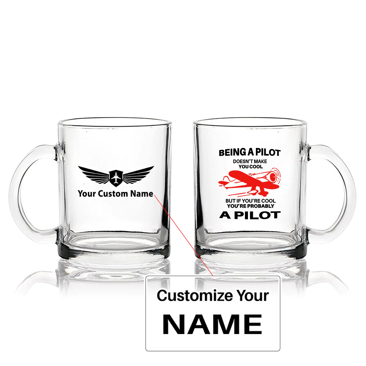 If You're Cool You're Probably a Pilot Designed Coffee & Tea Glasses