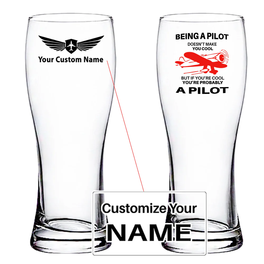 If You're Cool You're Probably a Pilot Designed Pilsner Beer Glasses