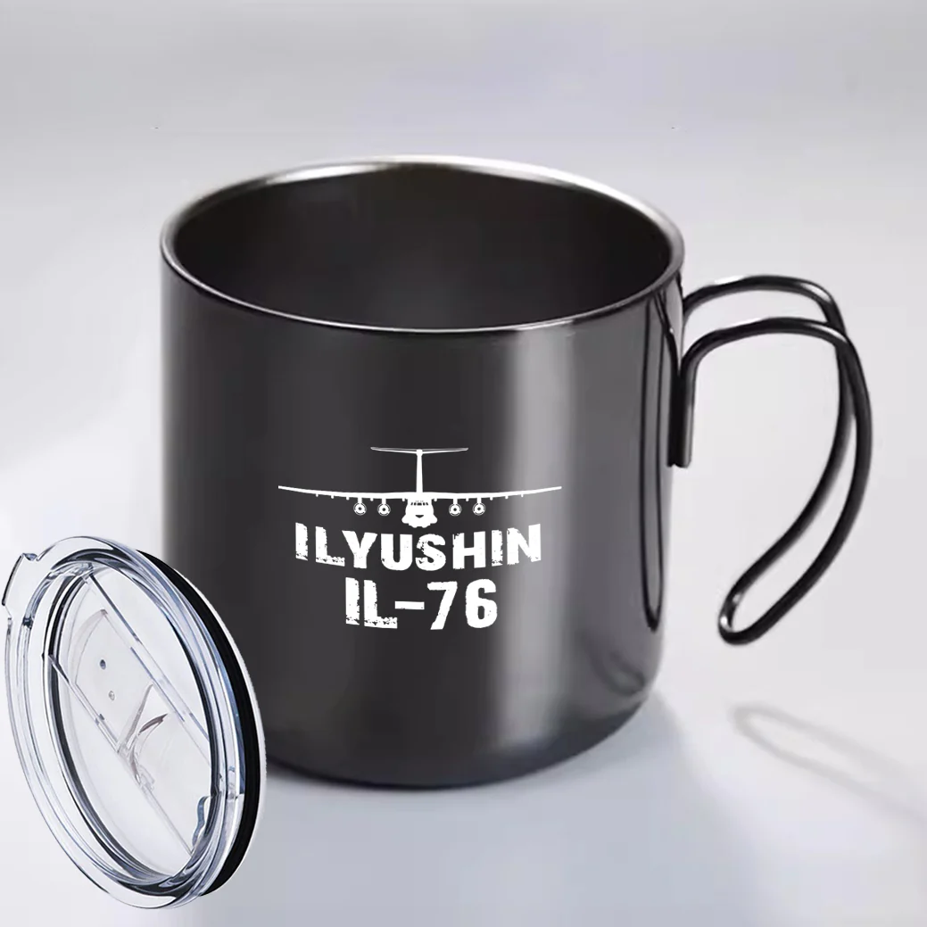 ILyushin IL-76 & Plane Designed Stainless Steel Portable Mugs - Image 4