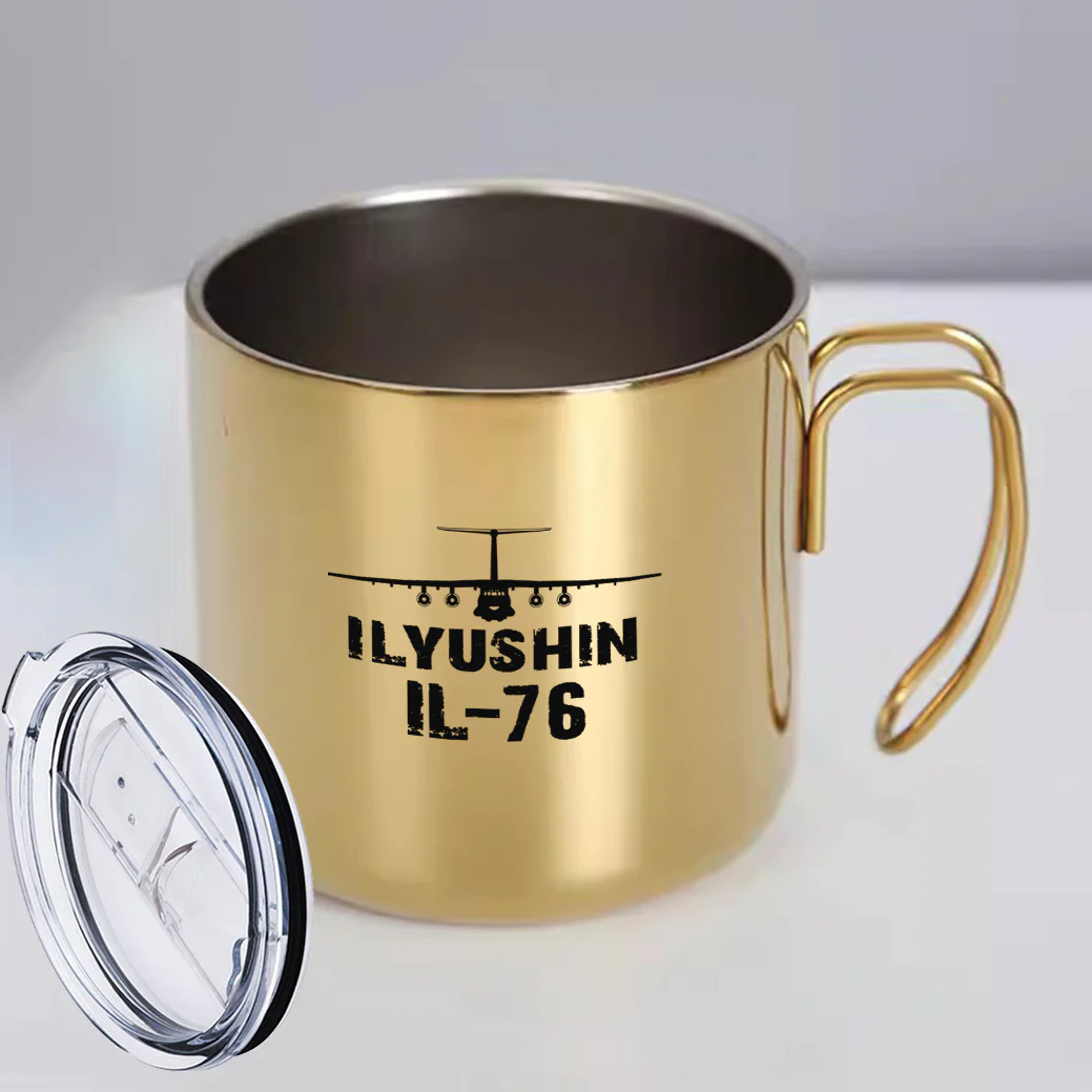 ILyushin IL-76 & Plane Designed Stainless Steel Portable Mugs - Image 6