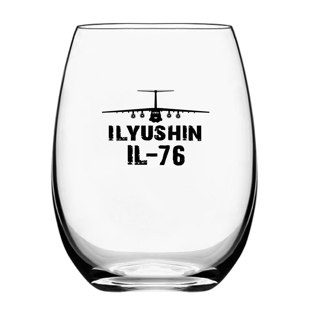 ILyushin IL-76 & Plane Designed Water & Drink Glasses - Image 2
