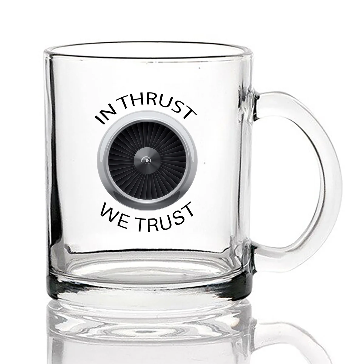 In Thrust We Trust Designed Coffee & Tea Glasses - Image 2
