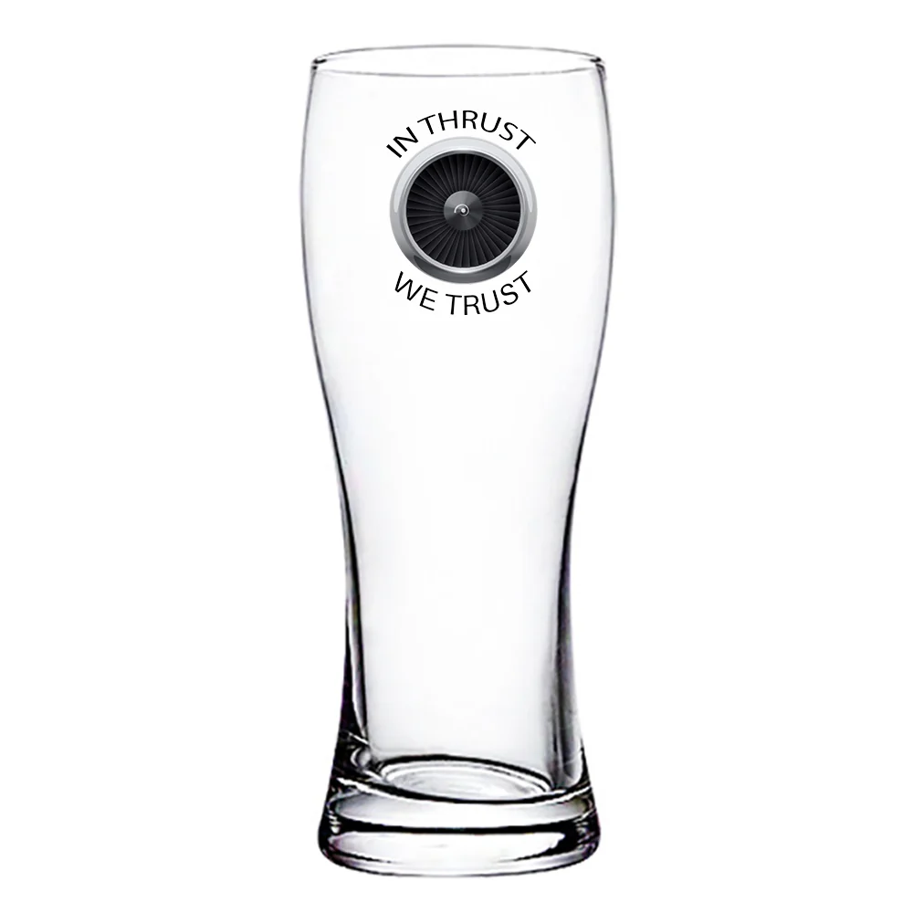 In Thrust We Trust Designed Pilsner Beer Glasses - Image 2