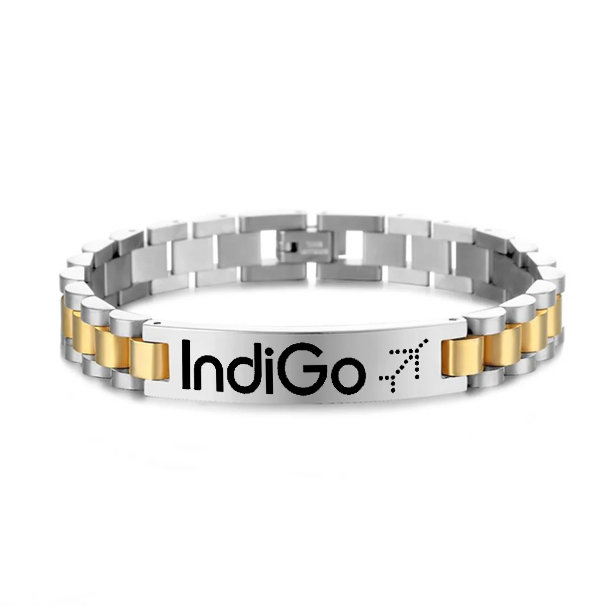 Indigo Airlines Designed Stainless Steel Chain Bracelets - Image 3