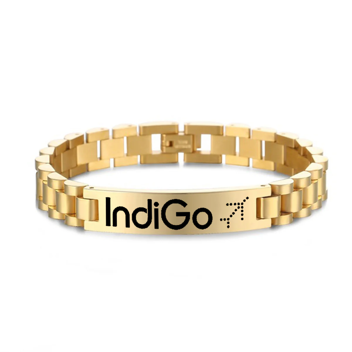Indigo Airlines Designed Stainless Steel Chain Bracelets - Image 4