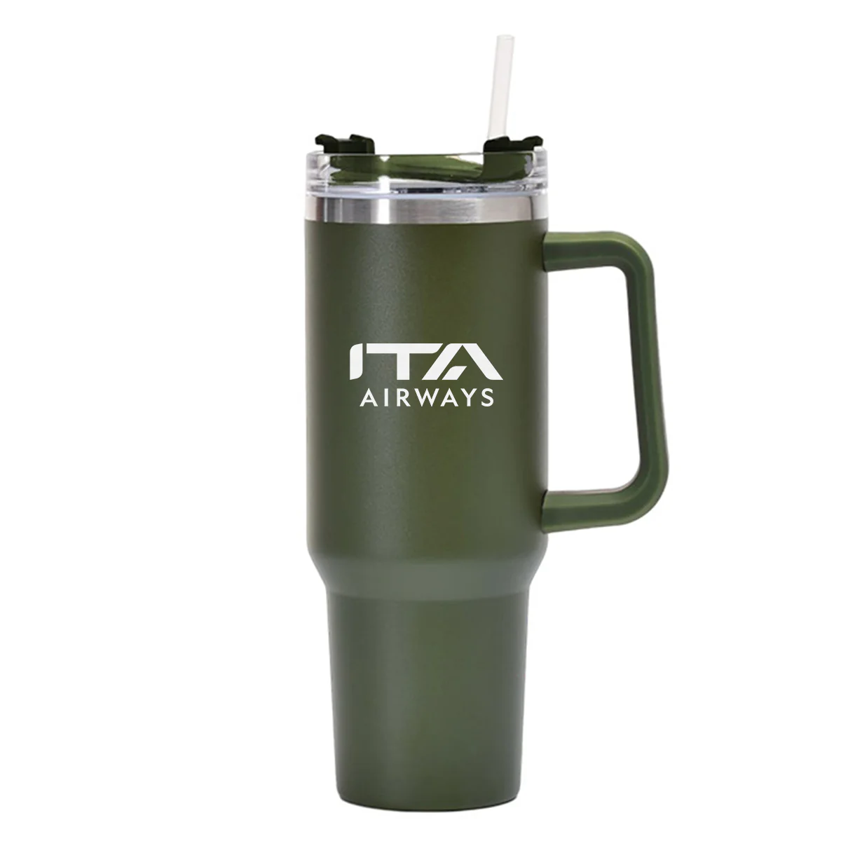 ITA Airways ITARROW Airlines Designed 40oz Stainless Steel Car Mug With Holder - Image 10