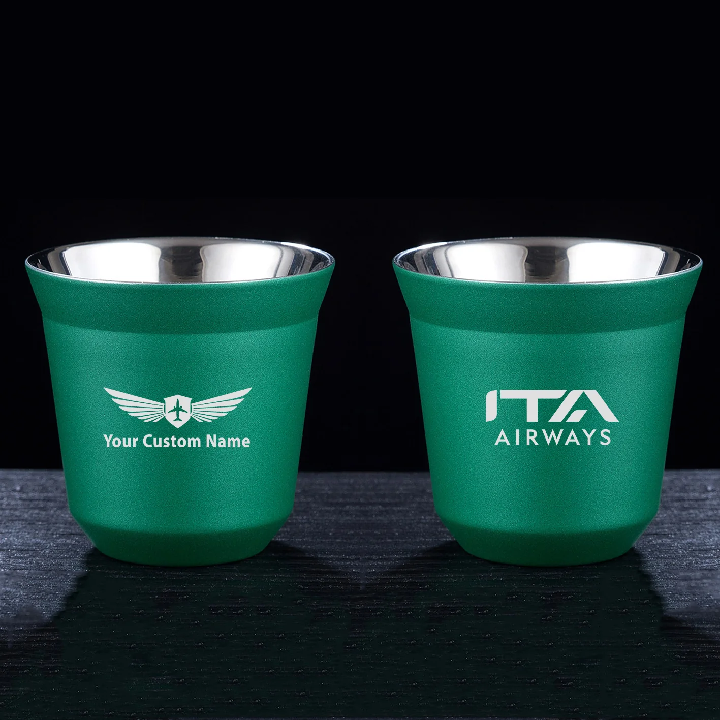 ITA Airways ITARROW Airlines Designed Double Wall Stainless Steel Coffee Mugs - Image 13