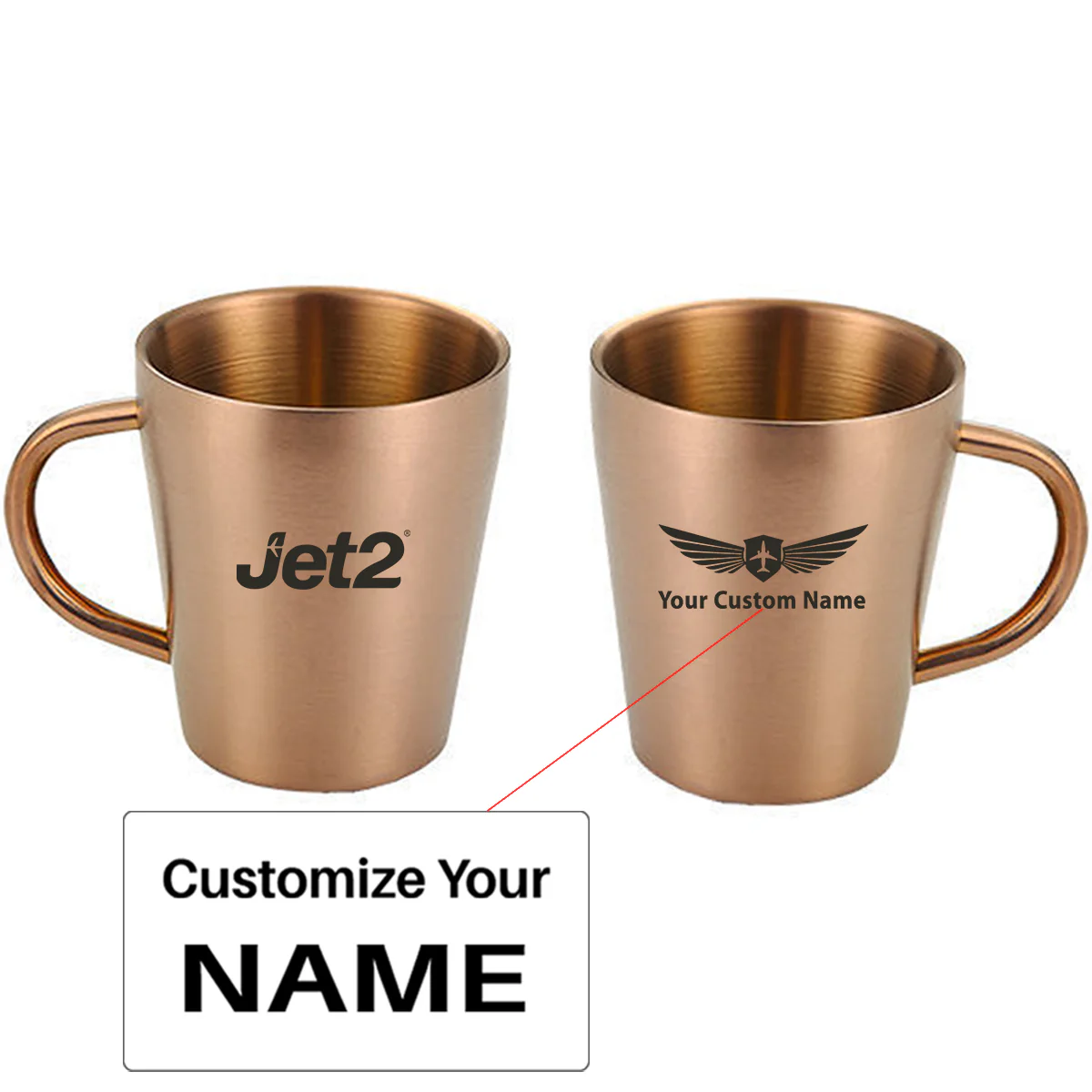 JET2 Airlines Designed Stainless Steel Coffee Mugs - Image 3