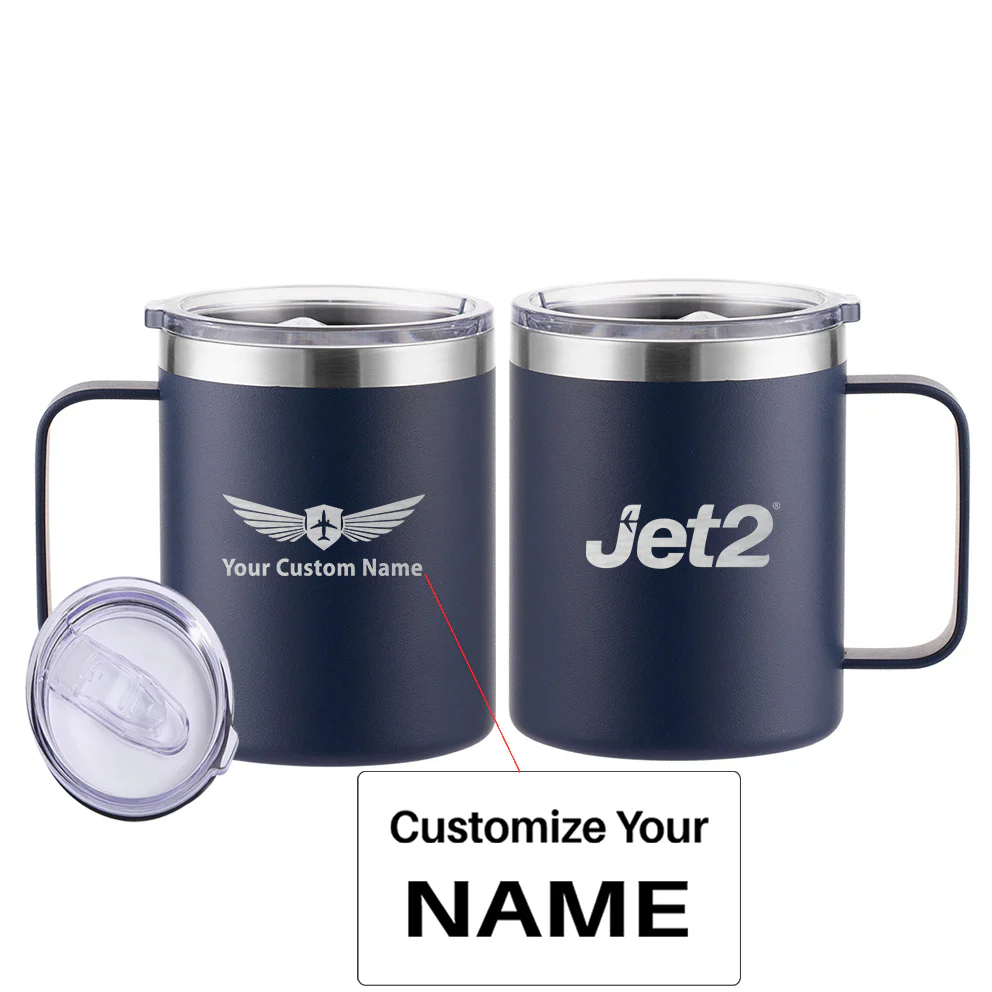 JET2 Airlines Designed Stainless Steel Laser Engraved Mugs - Image 3